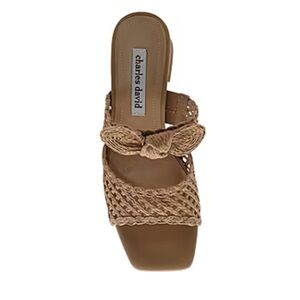 Charles David Size 10 Beige Woven Sandals, New No Box.